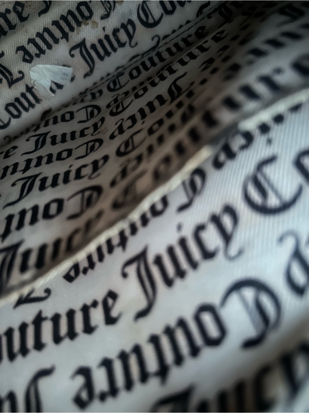 Juicy Couture Black Embossed Satchel with Heart Charm - Picture 4 of 6